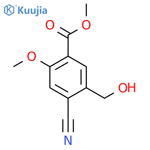 Methyl 4-cyano-5-hydroxymethyl-2-methoxybenzoate structure