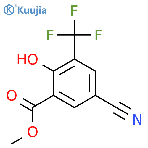 Methyl 5-cyano-2-hydroxy-3-(trifluoromethyl)benzoate structure