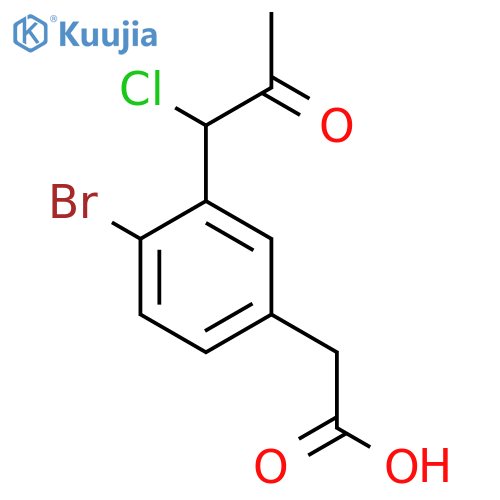 4-Bromo-3-(1-chloro-2-oxopropyl)phenylacetic acid structure