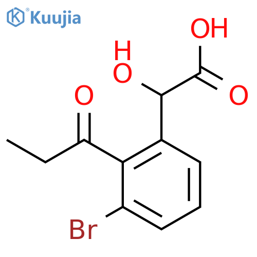 3-Bromo-2-propionylmandelic acid structure