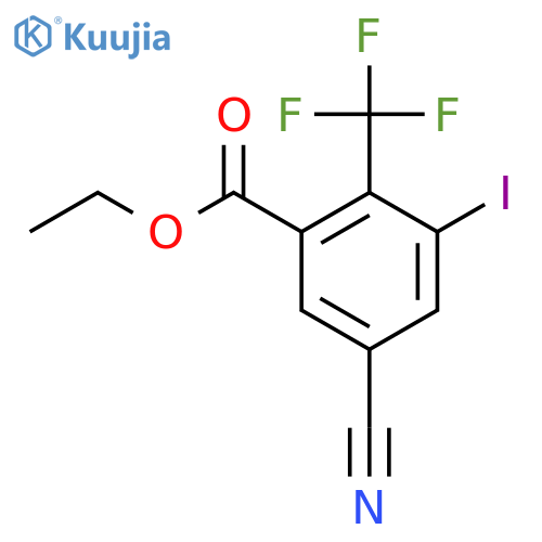Ethyl 5-cyano-3-iodo-2-(trifluoromethyl)benzoate structure