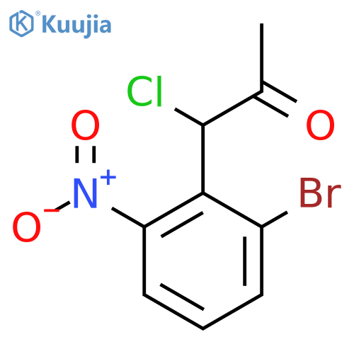 1-(2-Bromo-6-nitrophenyl)-1-chloropropan-2-one structure