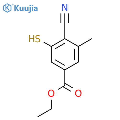 Ethyl 4-cyano-3-mercapto-5-methylbenzoate structure
