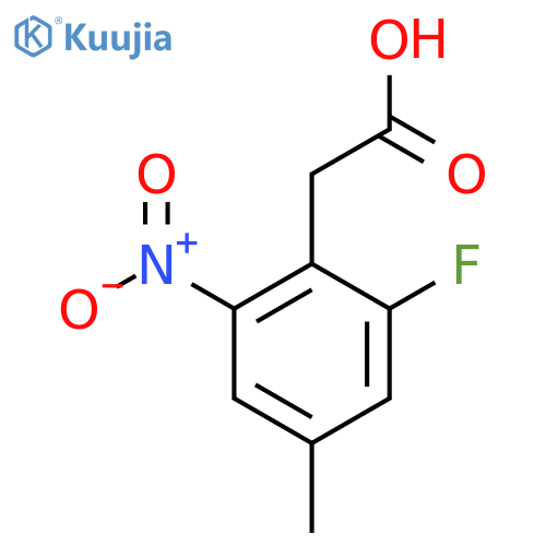 2-Fluoro-4-methyl-6-nitrophenylacetic acid structure