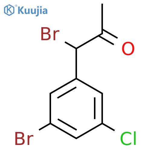 1-Bromo-1-(3-bromo-5-chlorophenyl)propan-2-one structure