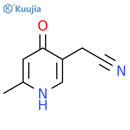 4-Hydroxy-2-methylpyridine-5-acetonitrile structure