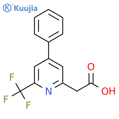 4-Phenyl-2-(trifluoromethyl)pyridine-6-acetic acid structure