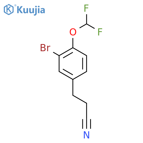 3-(3-Bromo-4-(difluoromethoxy)phenyl)propanenitrile structure