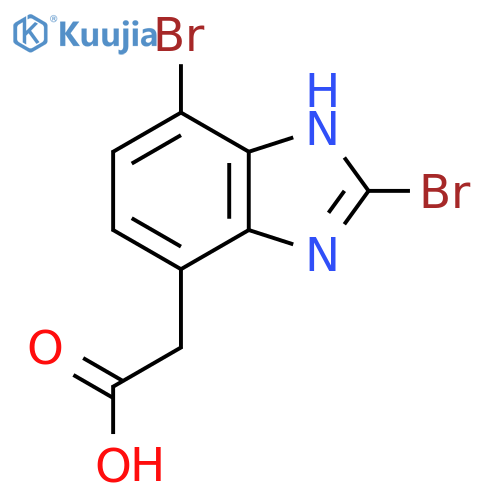 2,7-Dibromo-1H-benzimidazole-4-acetic acid structure