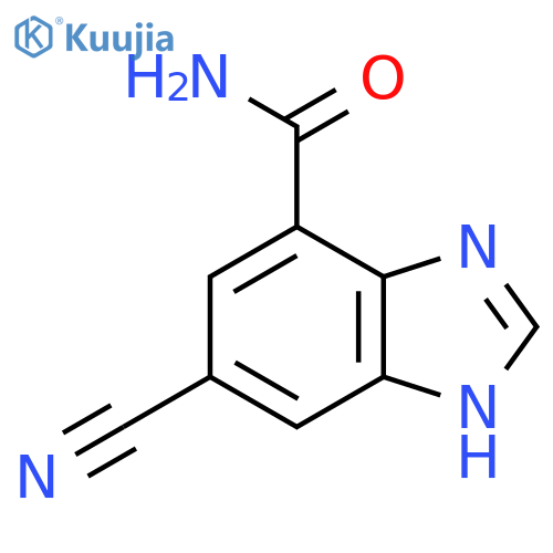 5-Cyano-1H-benzimidazole-7-carboxamide structure