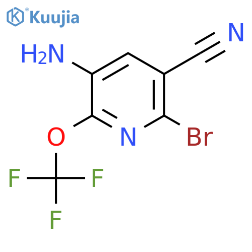 5-Amino-2-bromo-3-cyano-6-(trifluoromethoxy)pyridine structure