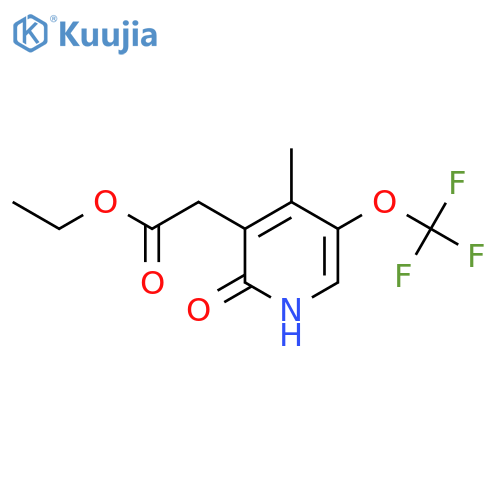 Ethyl 2-hydroxy-4-methyl-5-(trifluoromethoxy)pyridine-3-acetate structure