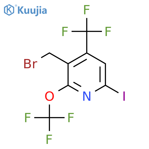 3-(Bromomethyl)-6-iodo-2-(trifluoromethoxy)-4-(trifluoromethyl)pyridine structure