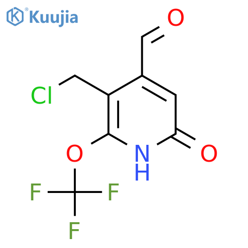 3-(Chloromethyl)-6-hydroxy-2-(trifluoromethoxy)pyridine-4-carboxaldehyde structure