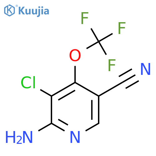 2-Amino-3-chloro-5-cyano-4-(trifluoromethoxy)pyridine structure