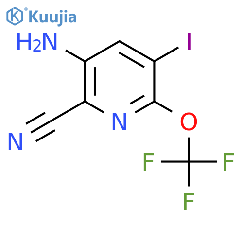 3-Amino-2-cyano-5-iodo-6-(trifluoromethoxy)pyridine structure
