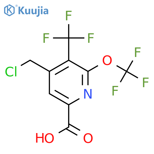 4-(Chloromethyl)-2-(trifluoromethoxy)-3-(trifluoromethyl)pyridine-6-carboxylic acid structure