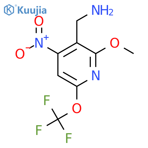 3-(Aminomethyl)-2-methoxy-4-nitro-6-(trifluoromethoxy)pyridine structure