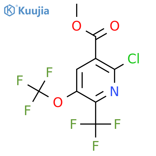 Methyl 2-chloro-5-(trifluoromethoxy)-6-(trifluoromethyl)pyridine-3-carboxylate structure