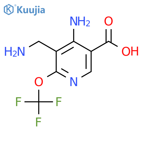 4-Amino-3-(aminomethyl)-2-(trifluoromethoxy)pyridine-5-carboxylic acid structure
