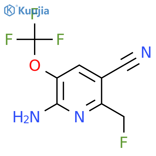 2-Amino-5-cyano-6-(fluoromethyl)-3-(trifluoromethoxy)pyridine structure