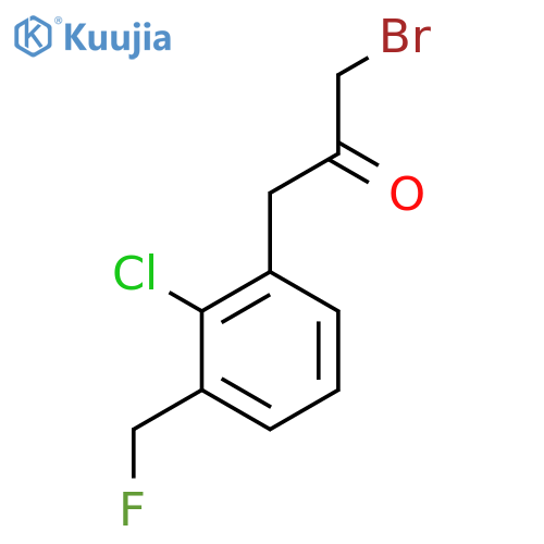 1-Bromo-3-(2-chloro-3-(fluoromethyl)phenyl)propan-2-one structure