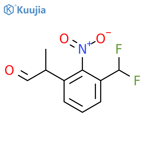 3-(Difluoromethyl)-2-nitrophenylpropanal structure
