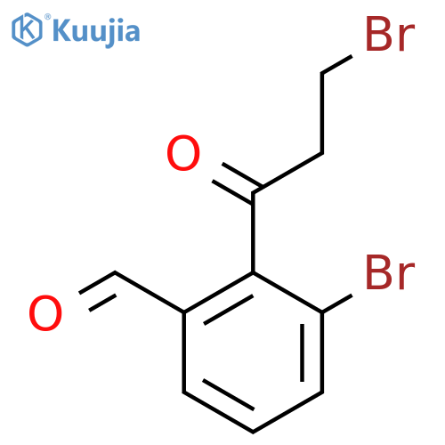 3-Bromo-2-(3-bromopropanoyl)benzaldehyde structure