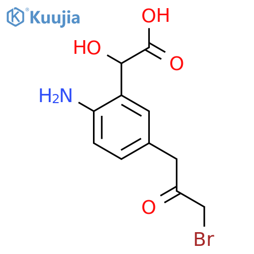 2-Amino-5-(3-bromo-2-oxopropyl)mandelic acid structure