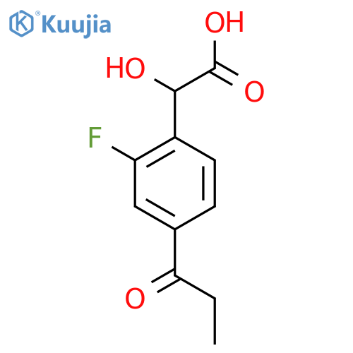 2-Fluoro-4-propionylmandelic acid structure