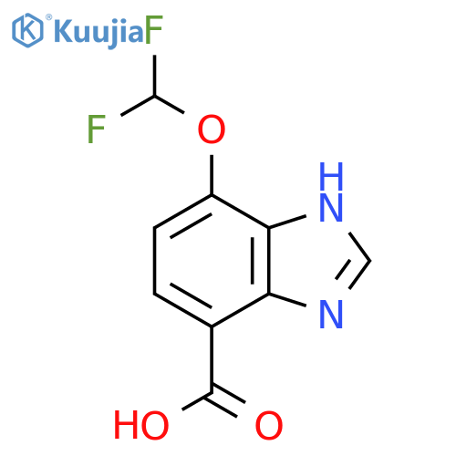 7-Difluoromethoxy-1H-benzimidazole-4-carboxylic acid structure