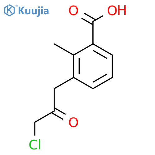3-(3-Chloro-2-oxopropyl)-2-methylbenzoic acid structure