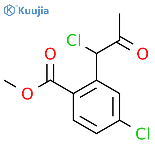 Methyl 4-chloro-2-(1-chloro-2-oxopropyl)benzoate structure