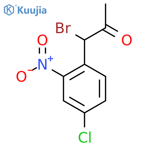 1-Bromo-1-(4-chloro-2-nitrophenyl)propan-2-one structure