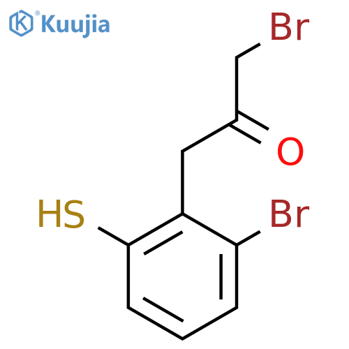 1-Bromo-3-(2-bromo-6-mercaptophenyl)propan-2-one structure