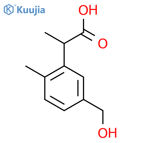 5-(Hydroxymethyl)-2-methylphenylpropanoic acid structure