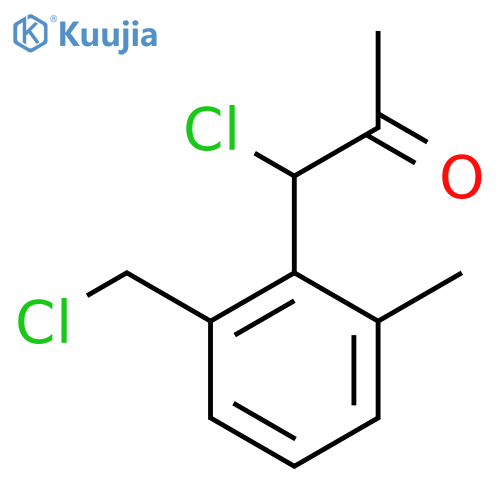 1-Chloro-1-(2-(chloromethyl)-6-methylphenyl)propan-2-one structure