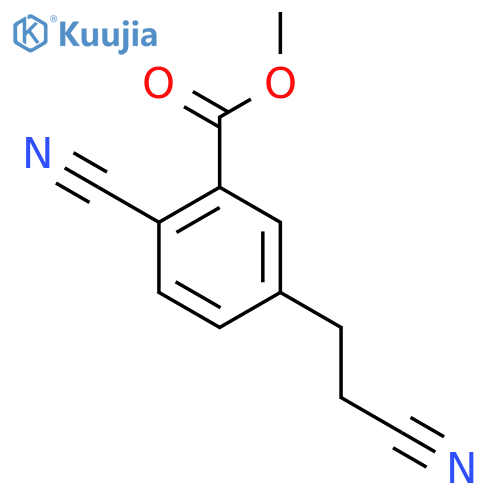Methyl 2-cyano-5-(2-cyanoethyl)benzoate structure