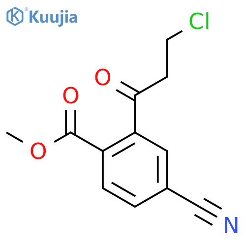 Methyl 2-(3-chloropropanoyl)-4-cyanobenzoate structure