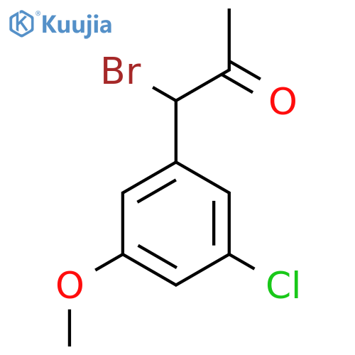 1-Bromo-1-(3-chloro-5-methoxyphenyl)propan-2-one structure