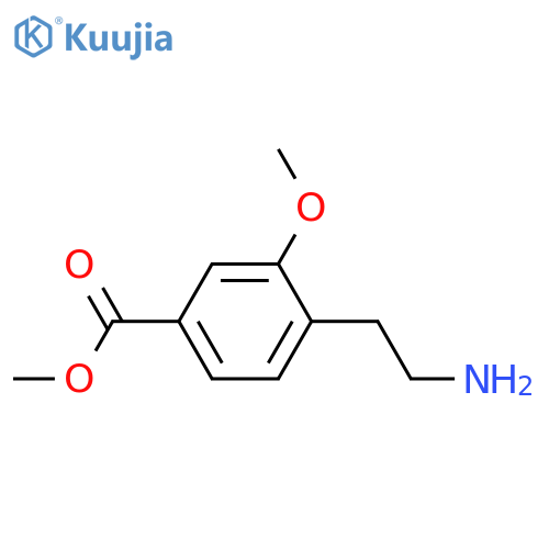 Benzoic acid, 4-(2-aminoethyl)-3-methoxy-, methyl ester structure