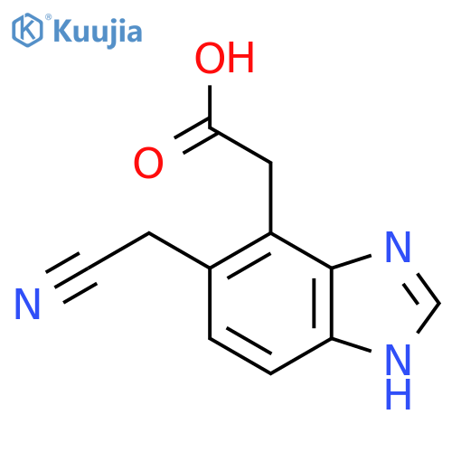 5-Cyanomethyl-1H-benzimidazole-4-acetic acid structure