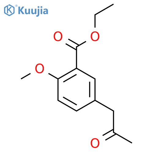Ethyl 2-methoxy-5-(2-oxopropyl)benzoate structure