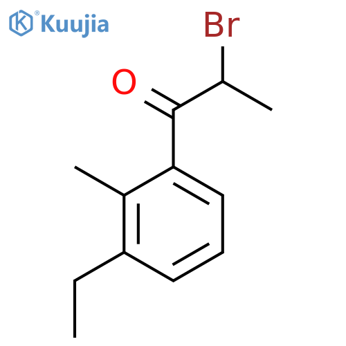 2-Bromo-1-(3-ethyl-2-methylphenyl)propan-1-one structure