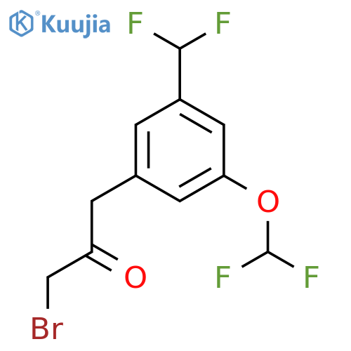 3-Bromo-1-(3-(difluoromethoxy)-5-(difluoromethyl)phenyl)propan-2-one structure