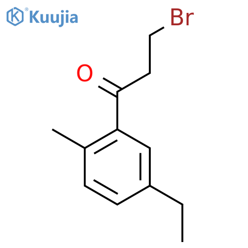 3-Bromo-1-(5-ethyl-2-methylphenyl)propan-1-one structure