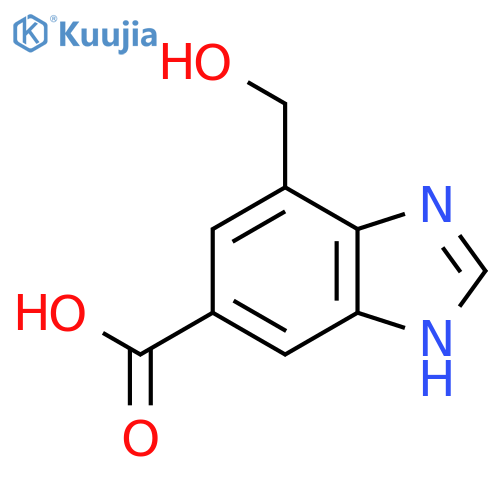 7-Hydroxymethyl-1H-benzimidazole-5-carboxylic acid structure