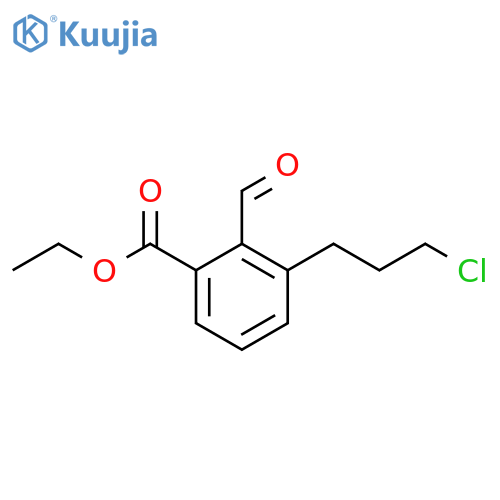 Ethyl 3-(3-chloropropyl)-2-formylbenzoate structure