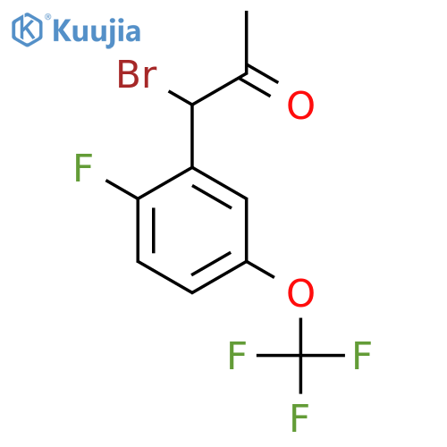 1-Bromo-1-(2-fluoro-5-(trifluoromethoxy)phenyl)propan-2-one structure