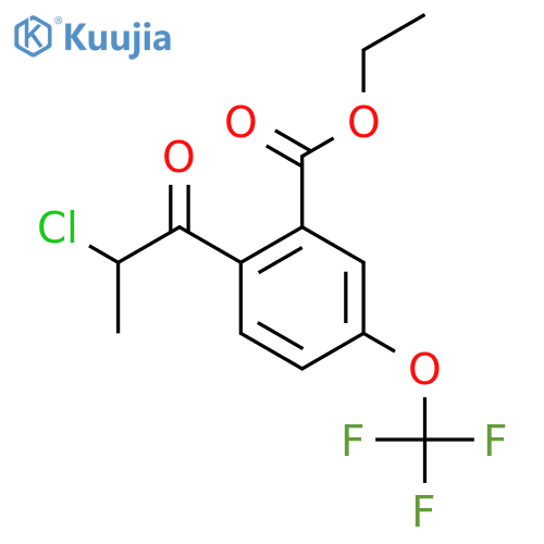 Ethyl 2-(2-chloropropanoyl)-5-(trifluoromethoxy)benzoate structure